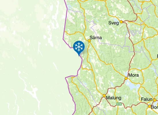 Karta Fulufjellet alpinsenter
