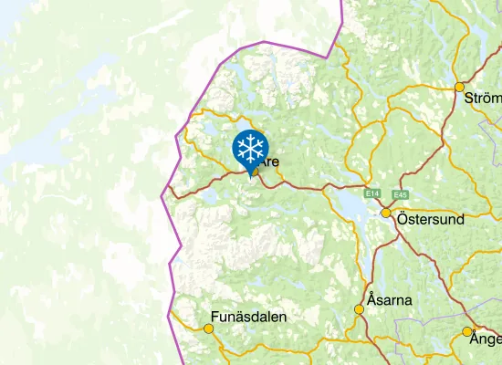 Karta Renfjällets skidlift
