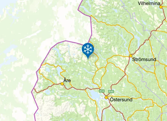 Karta Åkersjöns skidanläggning