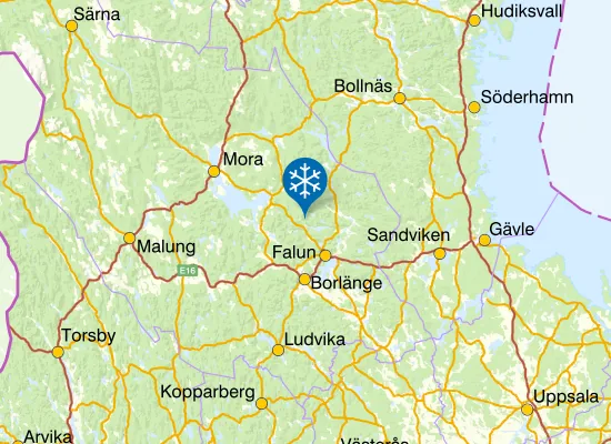 Karta Bjursås Skicenter