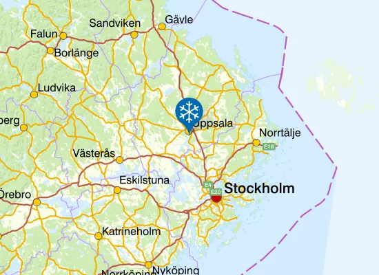 Karta Sunnerstaåsens friluftsområde