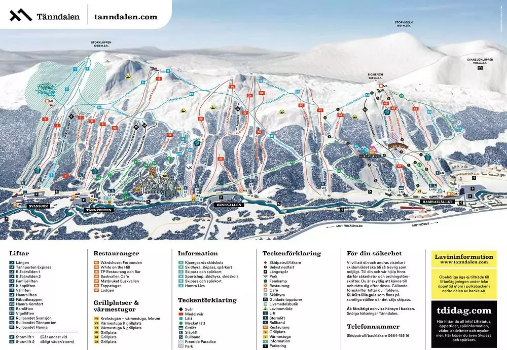 Pistkarta Tänndalen