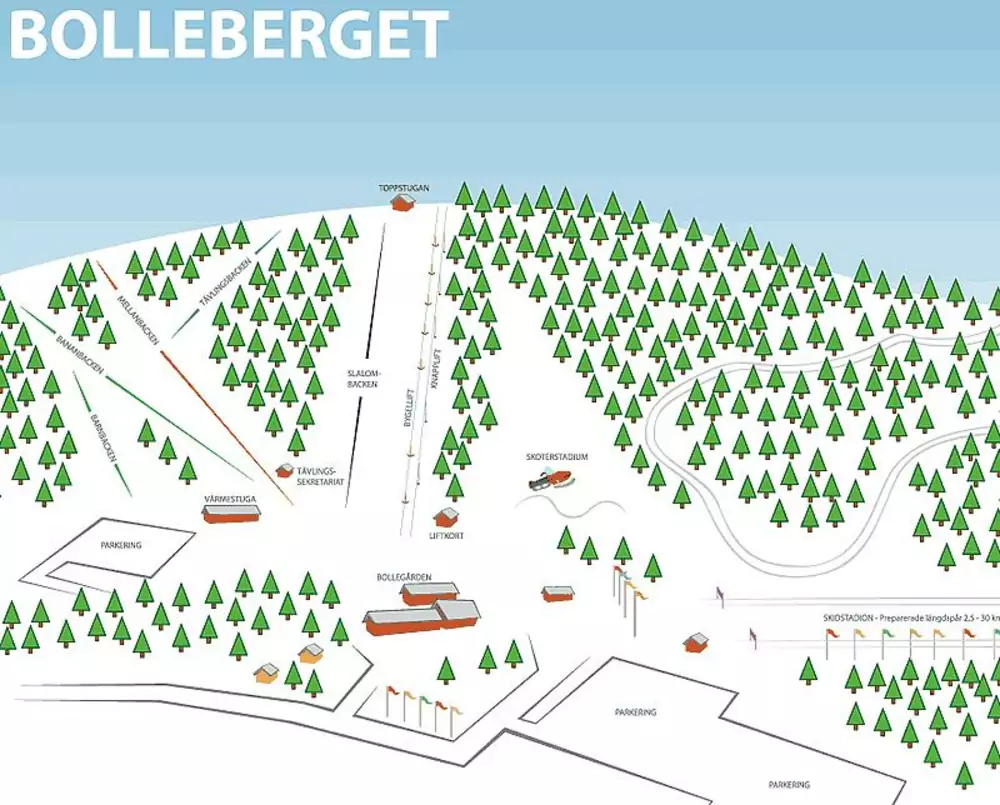 Pistkarta Bolleberget