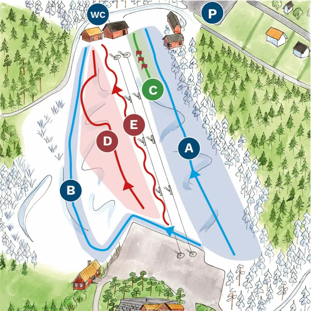 Pistkarta Hemlingbybacken