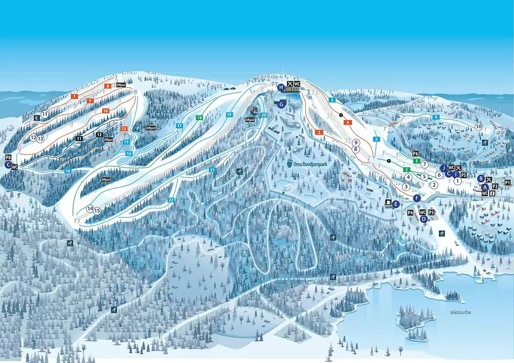 Pistkarta Orsa Grönklitt