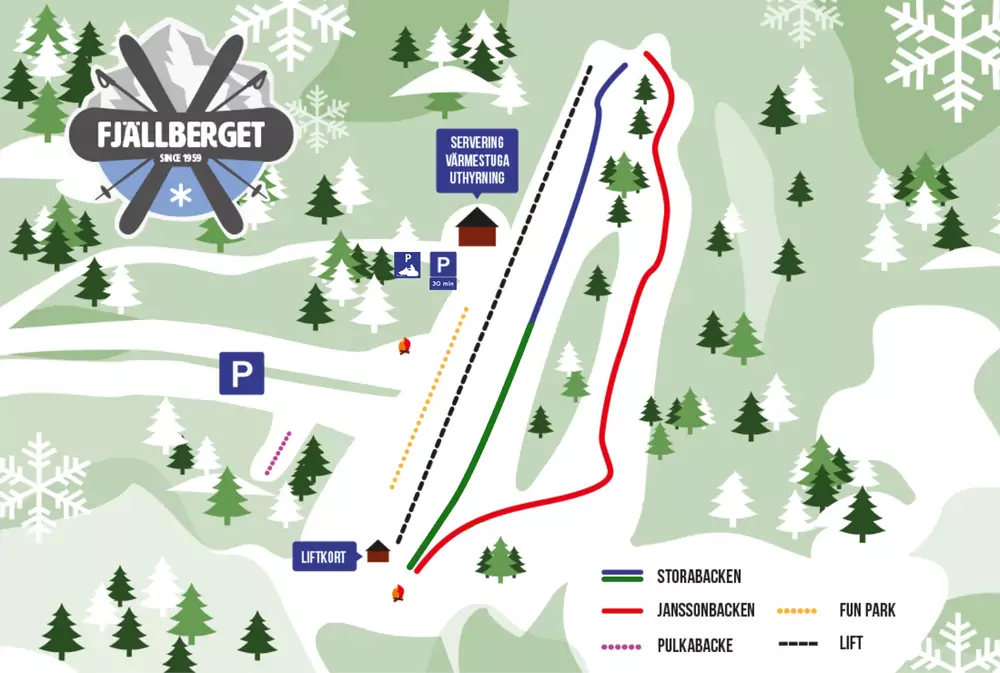 Pistkarta Fjällberget