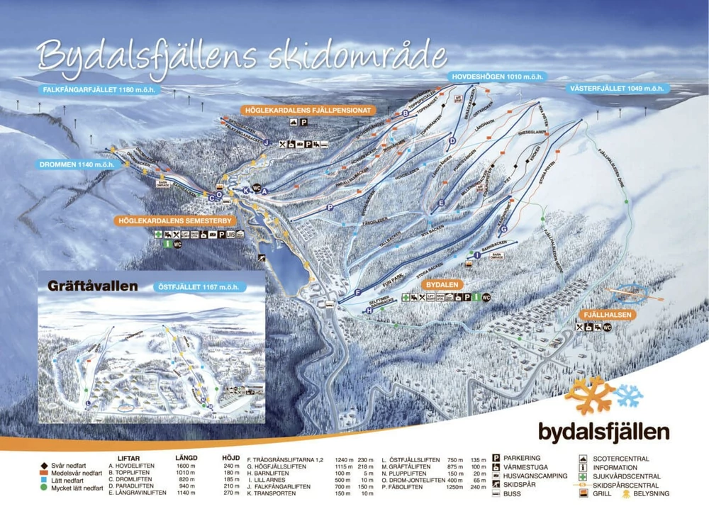 Pistkarta Höglekardalen