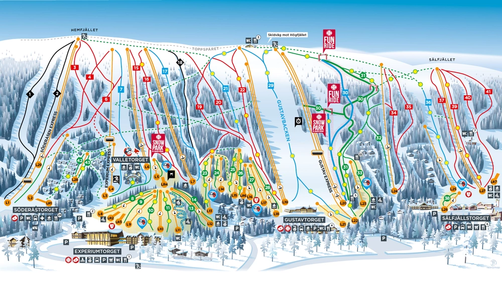 Pistkarta Lindvallen