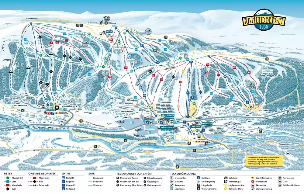 Pistkarta Ramundberget