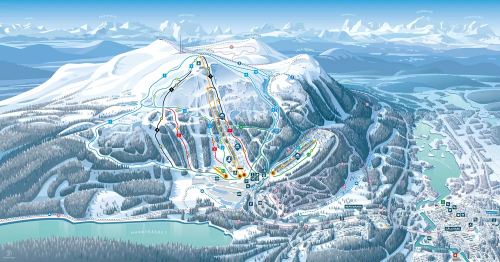 Pistkarta Dundret / Gällivare