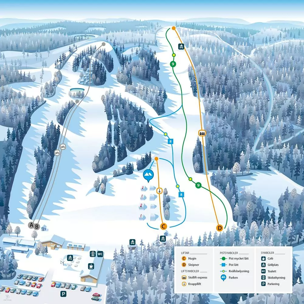 Pistkarta Vallåsen (Hallandsås)