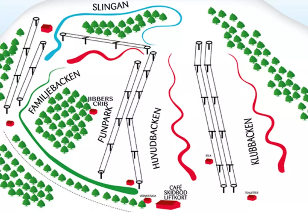 Pistkarta Väsjöbacken