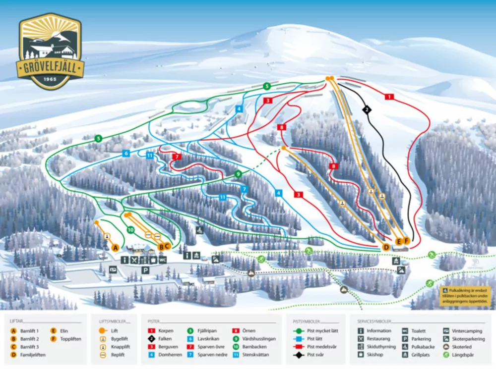 Pistkarta Grövelfjall