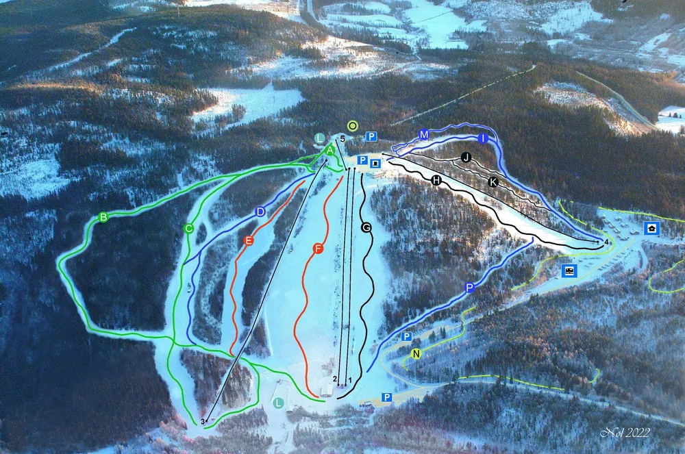 Pistkarta Bygdsiljumsbacken