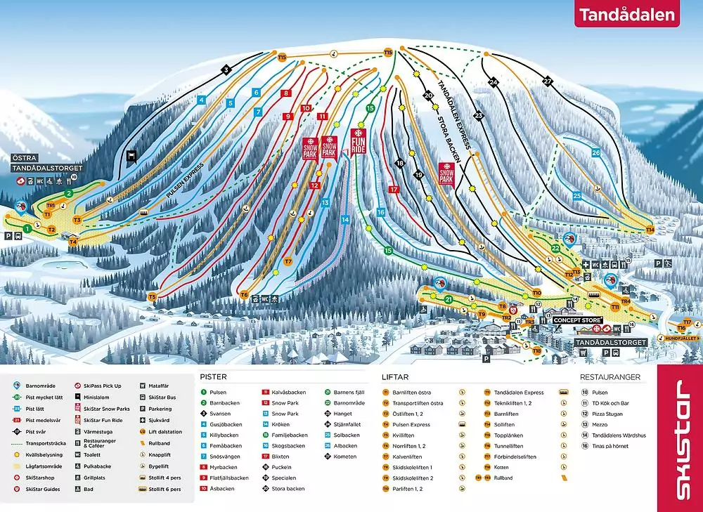Pistkarta Tandådalen