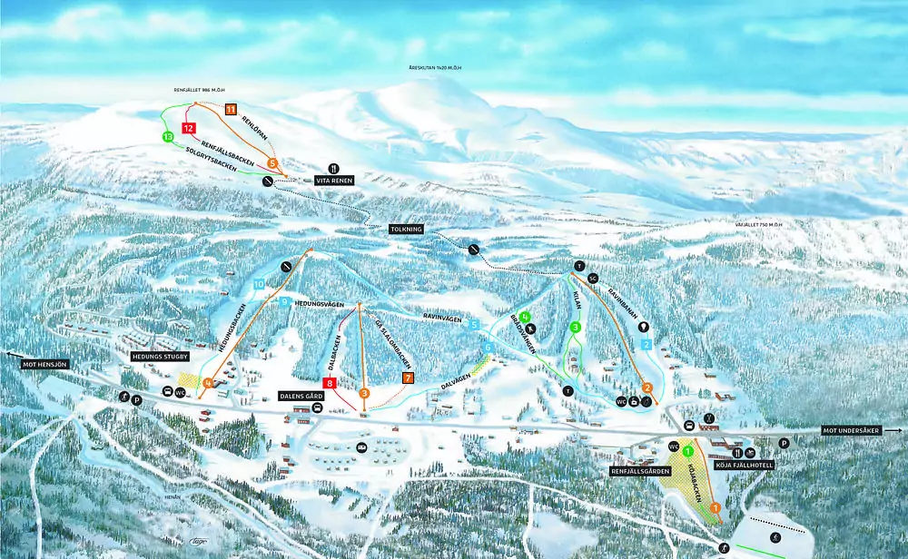 Pistkarta Edsåsdalen