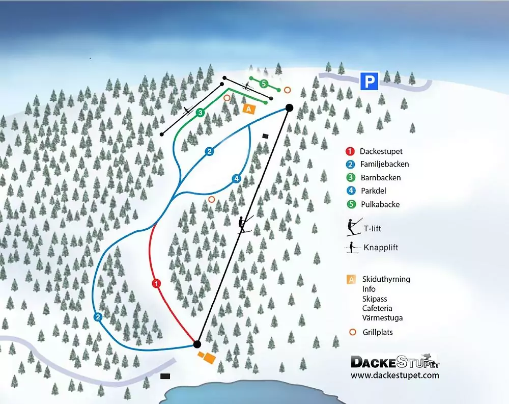 Pistkarta Dackestupet