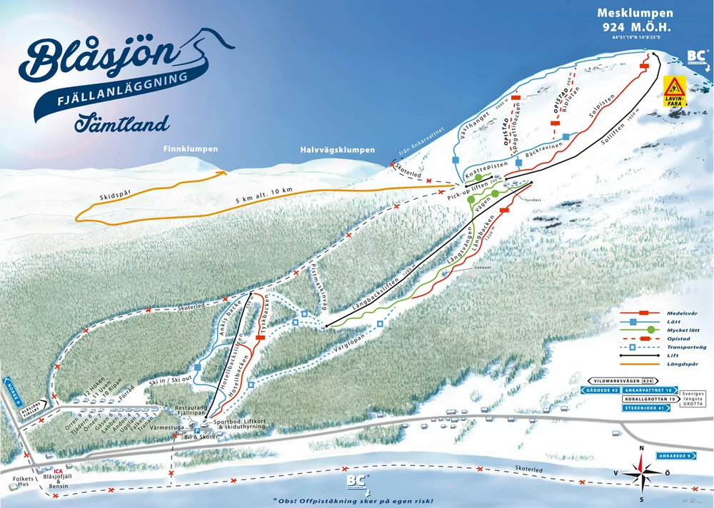Pistkarta Blåsjön