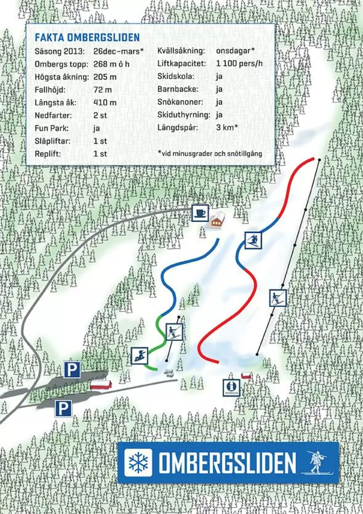 Pistkarta Ombergsliden